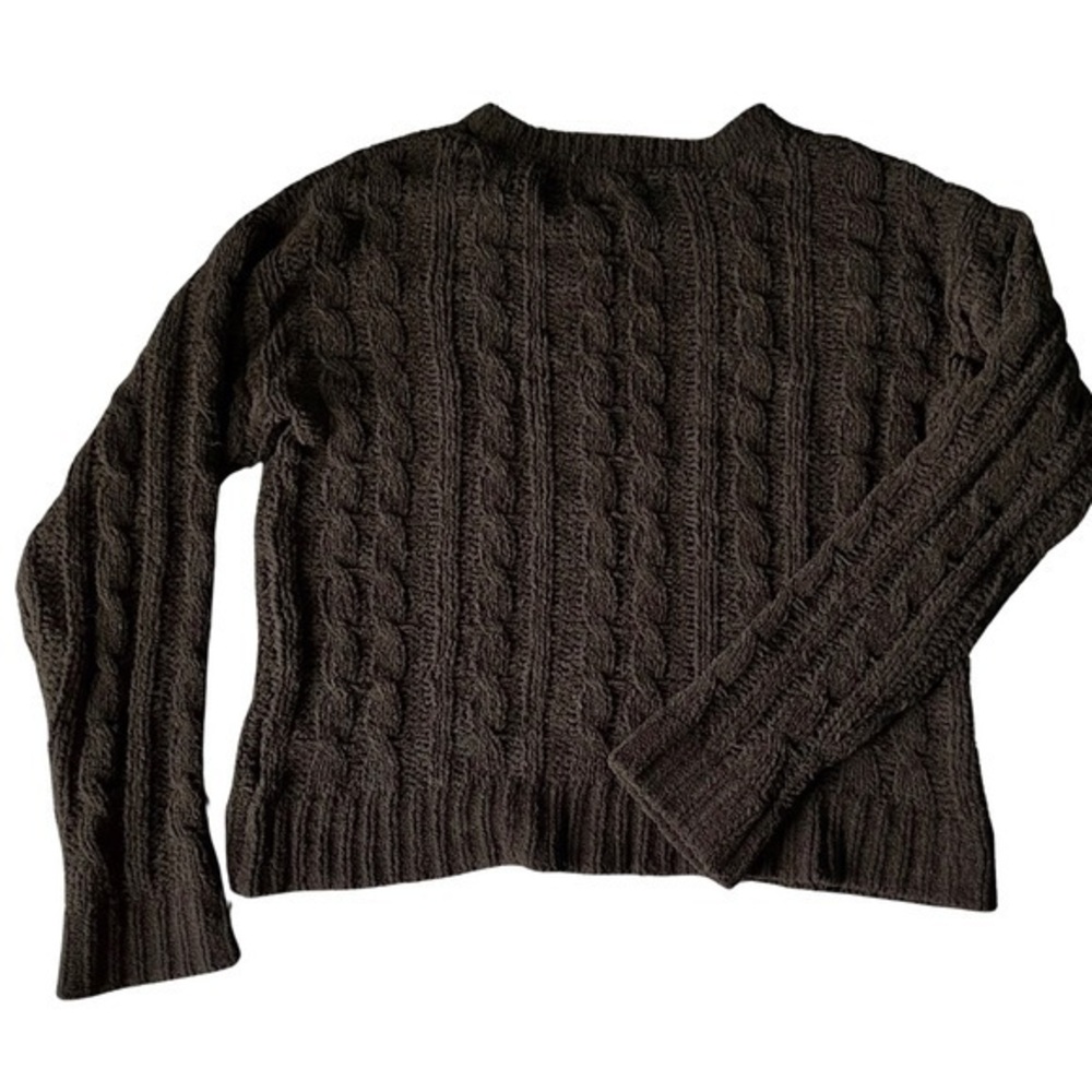 Lane Tree Black Pullover Long Sleeve Crew Neck Sweater SzM